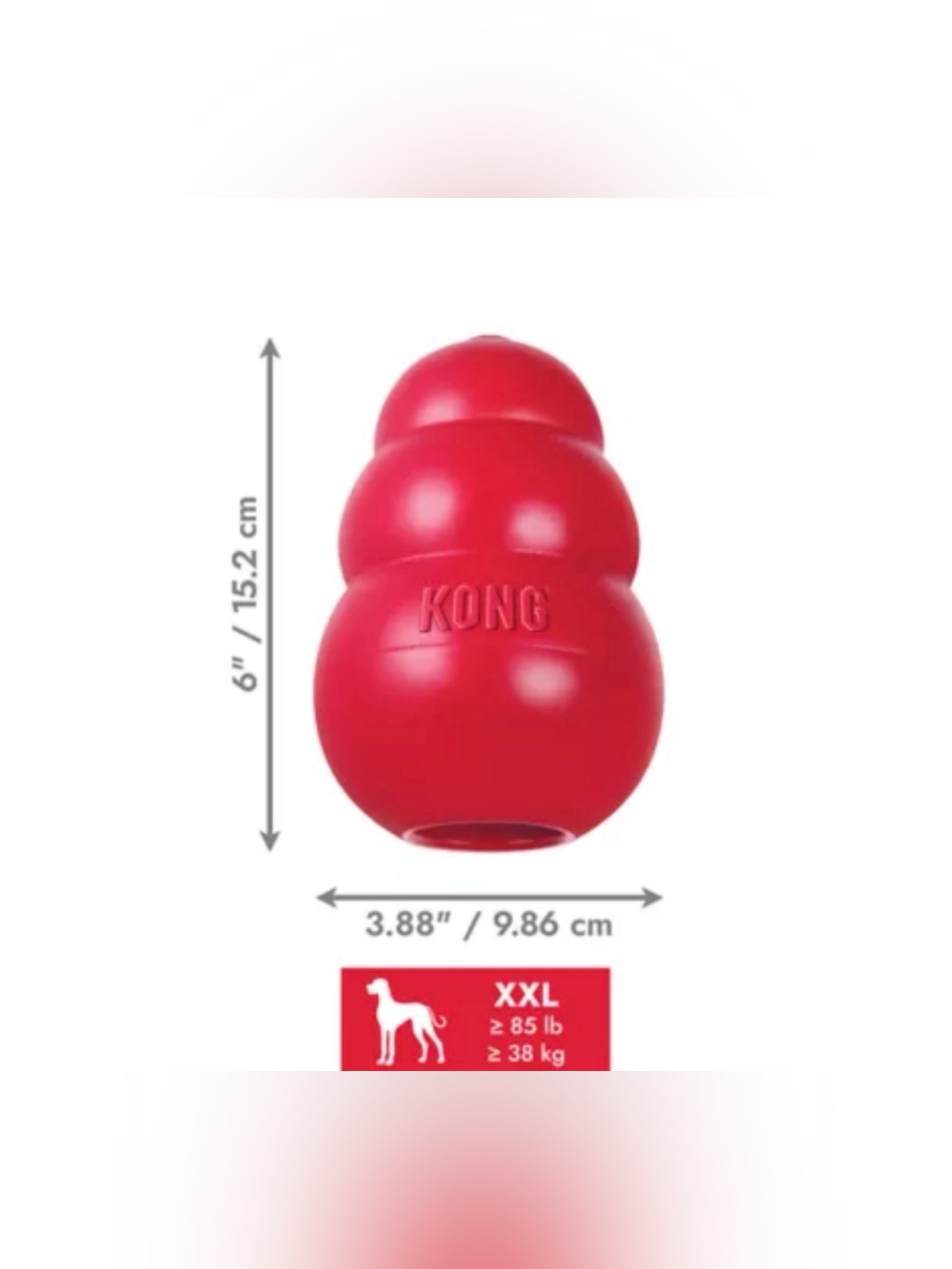 KONG Classic Durable Rubber Dog Toy - Red (XXL)